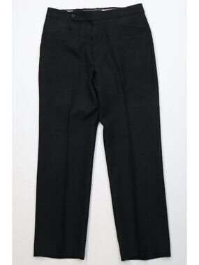 Vintage 90s Streetwear Mens Size 34x31 Knit Flared Wide Leg Chino Pants Black